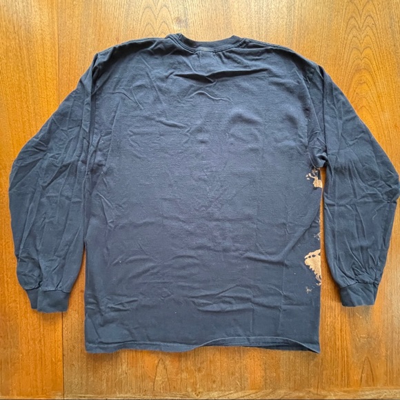 Navy and Orange Tie Dye Long Sleeve - Picture 4 of 6